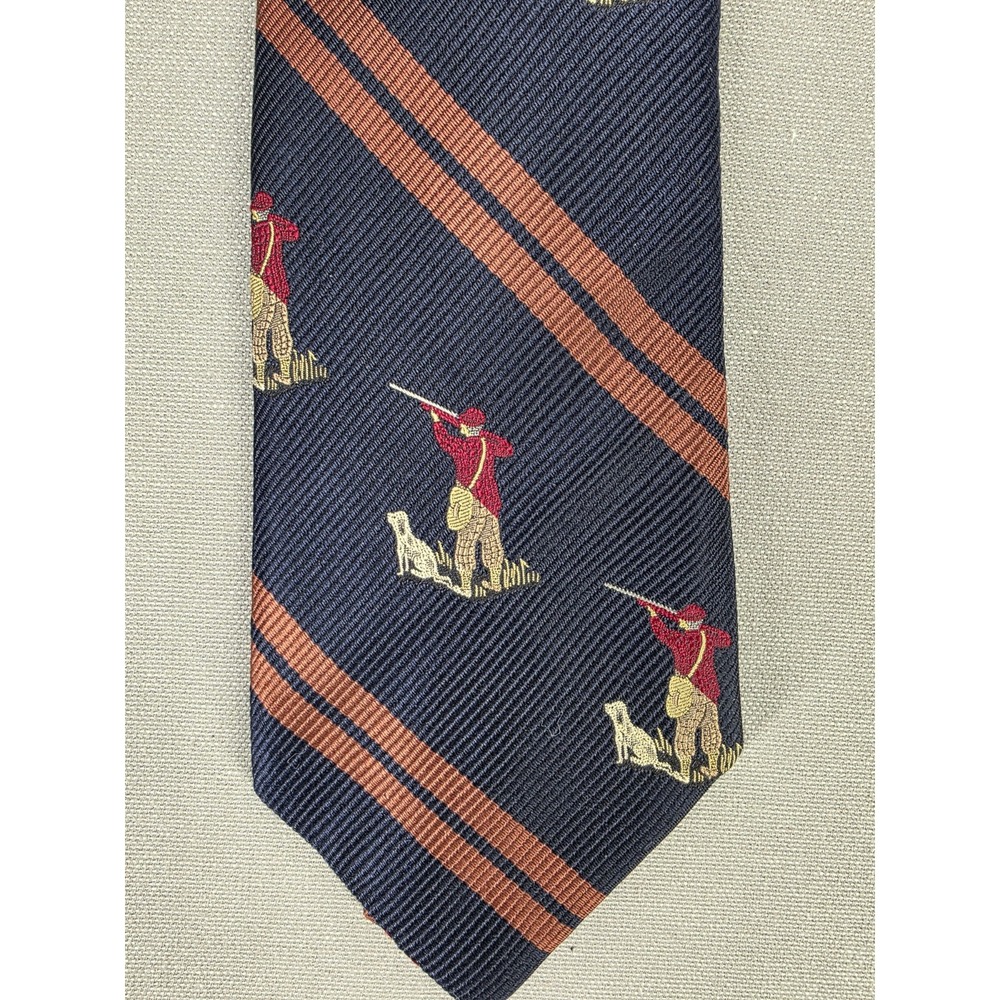 Jos A Bank‎ Executive Collection Mens 100% Silk Tie Duck Hunting Hunter Dog Gun